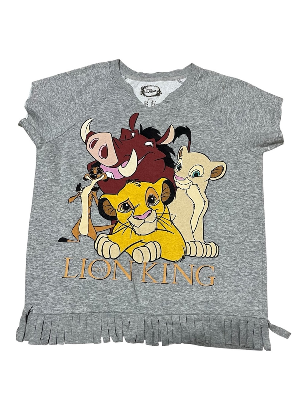 Disney Gray Lion King Tee with Colorful Character Graphic